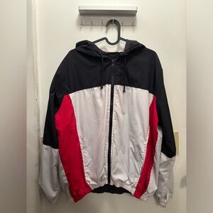 topshop tricoloured windbreaker